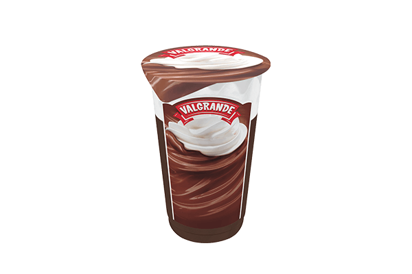Coppa al Cacao con Panna 200g, dessert al cacao con panna montata Zott