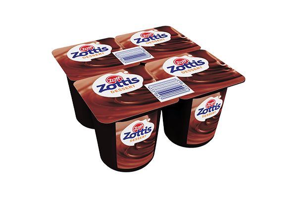 Zottis Dessert al latte gusto cioccolato, confezione da 4x115g, Zott